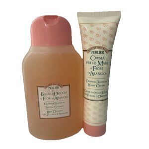 VTG 2 Pc Perlier Orange Blossom Bath & Shower 8.4oz Hand Cream 3.4oz New Lot